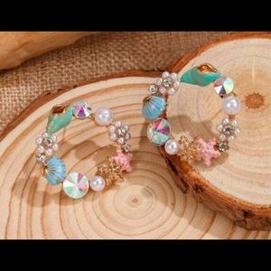 Seashell Statement Earrings, Tropical Earrings, Beach Vacation Earrings